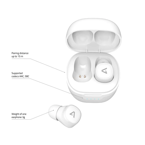 LAMAX Dots2 White Bluetooth fülhallgató fehér (LMXDO2W)