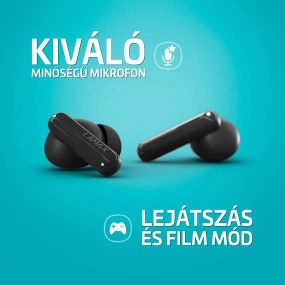 LAMAX Clips1 Plus Black Bluetooth fülhallgató fekete (LXIHMCPS1PSBA)