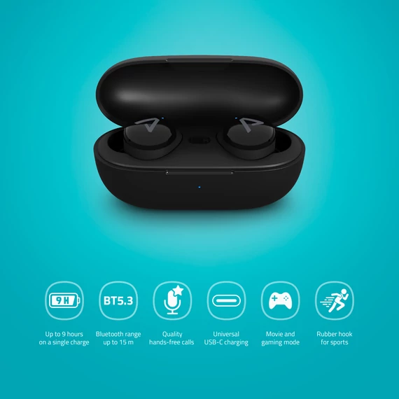 LAMAX Dots3 Bluetooth fülhallgató fekete (LXIHMDOTS3NBA)