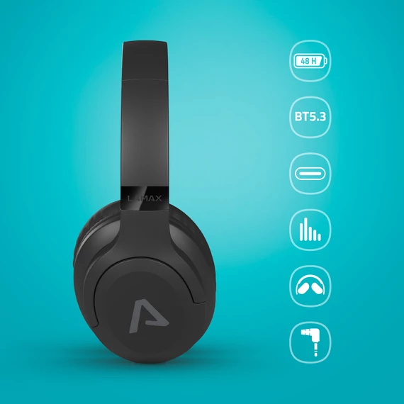 LAMAX Base2 Bluetooth fejhallgató fekete (LXOHMBASE2NBA)