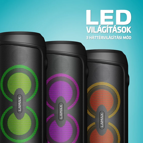 LAMAX PartyGo1 Bluetooth hangszóró fekete (LXPSMPGO1NNBA)