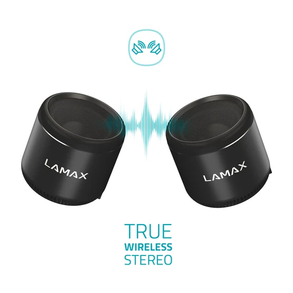 LAMAX Sphere2 Mini Bluetooth hangszóró fekete (LXWSMSPR2MCBA)