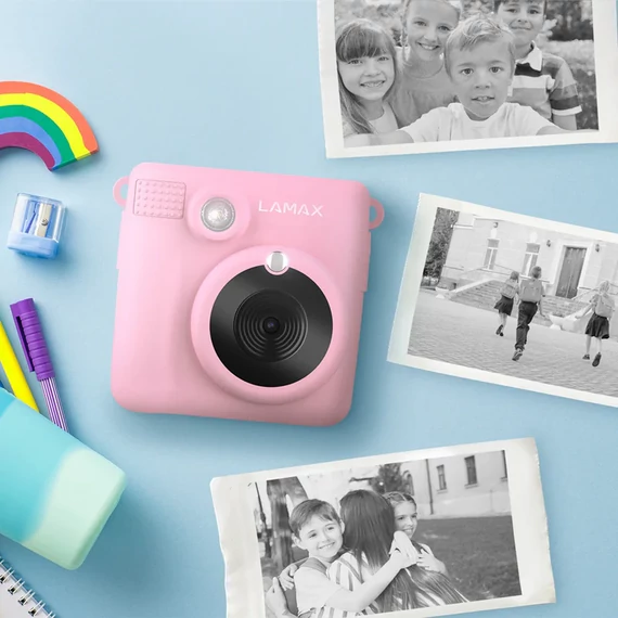 LAMAX InstaKid1 Pink Instant hőpapíros fényképezőgép, pink