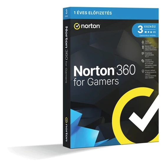 Norton 360 Gamer 50GB HU 1 felhasználó 3 eszköz 1 év dobozos vírusírtó szoftver (21418946)