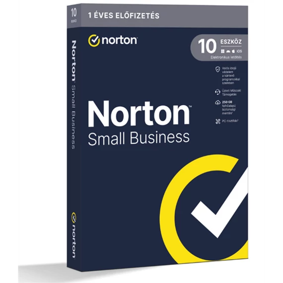 Norton Small Business 2.0 250GB HU 1 felhasználó 10 eszköz 1 év dobozos vírusírtó szoftver (21463585)