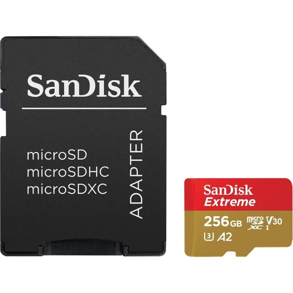 SanDisk Extreme microSDXC 256GB UHS-I/U3/A2/CL10