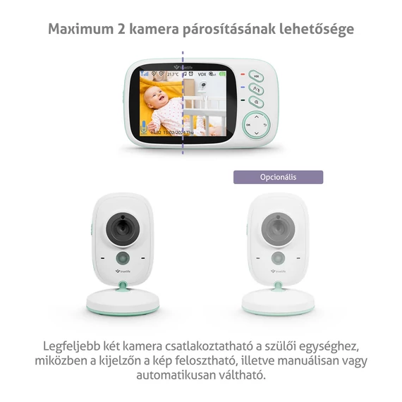 TrueLife NannyCam H32 Pro Kamerás bébiőr (TLVMMNCH32PWB)