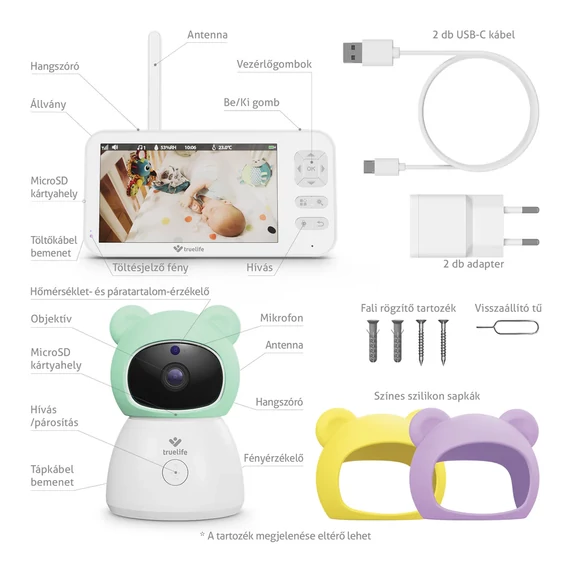 TrueLife NannyCam R6 Dual Smart kamerás bébiőr (TLVMMNCR6DSWA)