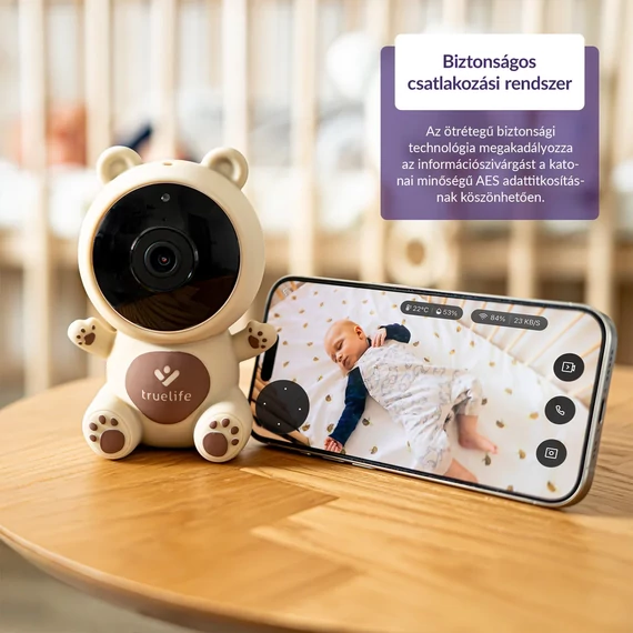 TrueLife NannyCam S3 Smart kamerás bébiőr (TLVMMNCS3SNWA)