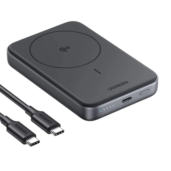 UGREEN PB761 MagSafe mágneses powerbank, 10000 mAh, 30W, Qi2 (fekete)