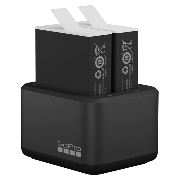 GoPro Dual Battery Charger + Enduro Batteries (Hero9 / Hero10 / Hero11 / Hero12)