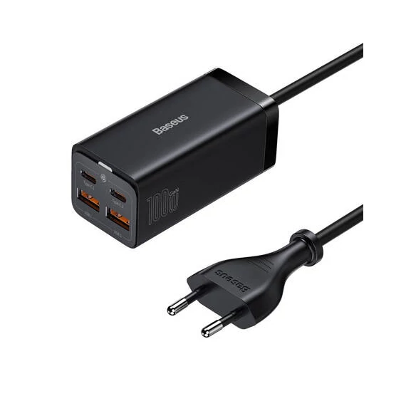 Baseus GaN3 Pro Charger - 100W (2xUSB-C + 2xUSB)