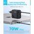 Anker Zolo Charger 70W 4-port PD 3.0 fali töltő fekete (A121CG11)