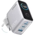 Anker hálózati töltő kijelzővel 2xUSB-C USB-A 100W ezüst (B121BG41)