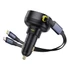 Baseus Enjoyment Pro autós töltő kihúzható kábellel USB-C + Lightning 60W fekete (C00057802111-00)