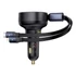 Baseus Enjoyment Pro autós töltő kihúzható kábellel USB-C + Lightning 60W fekete (C00057802111-00)