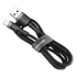 Baseus Cafule USB Type-A – iPhone Lightning 2.4A adatkábel 0.5m fekete-szürke (CALKLF-AG1)