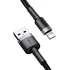 Baseus Cafule USB Type-A – iPhone Lightning 2.4A adatkábel 0.5m fekete-szürke (CALKLF-AG1)