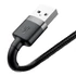 Baseus Cafule USB Type-A – iPhone Lightning 1.5A töltőkábel 2m fekete-szürke (CALKLF-CG1)