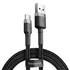 Baseus Cafule USB Type-A – USB Type-C 18W gyorstöltő adatkábel 0.5m, fekete-szürke (CATKLF-AG1)