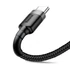 Baseus Cafule USB Type-A – USB Type-C 18W gyorstöltő adatkábel 0.5m, fekete-szürke (CATKLF-AG1)