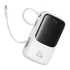 Baseus Qpow Pro+ gyorstöltő powerbank 10000 mAh 22.5W beépített USB-C kábel fehér (P10067101213-00)