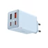 Baseus GaN6 Pro hálózati gyorstöltő 65W 2×USB-C + 2×USB-A kék (P10162701313-00)