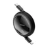 Baseus Free2Draw Mini USB Type-C 100W automata behúzós gyorstöltő adatkábel 1m fekete (P10364500111-00)