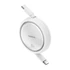 Baseus Free2Draw Mini USB Type-C 100W automata behúzós gyorstöltő adatkábel 1m fehér (P10364500211-00)
