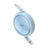 Baseus Free2Draw Mini USB Type-C 100W automata behúzós gyorstöltő adatkábel 1m kék (P10364500311-00)