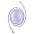 Baseus Free2Draw Mini USB Type-C 100W automata behúzós gyorstöltő adatkábel 1m lila (P10364500511-00)
