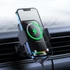 Baseus Halo Electric szellőzőrácsra rögzíthető vezeték nélküli autós telefon gyorstöltő fekete (SUDD000001)