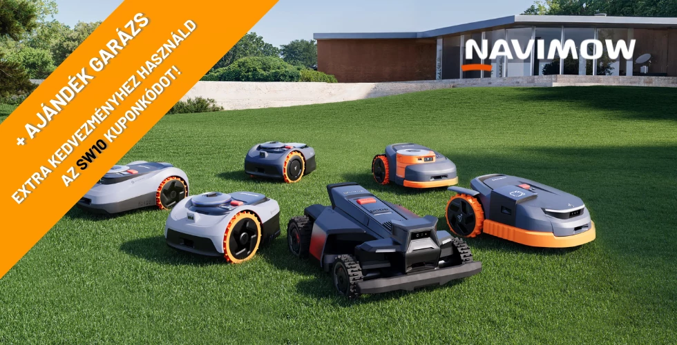Segway Navimov robotfűnyírók ajándék garázzsal